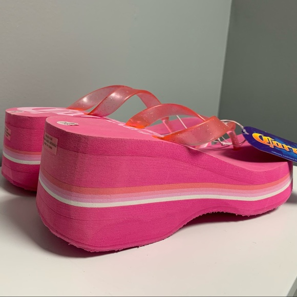 vintage platform flip flops